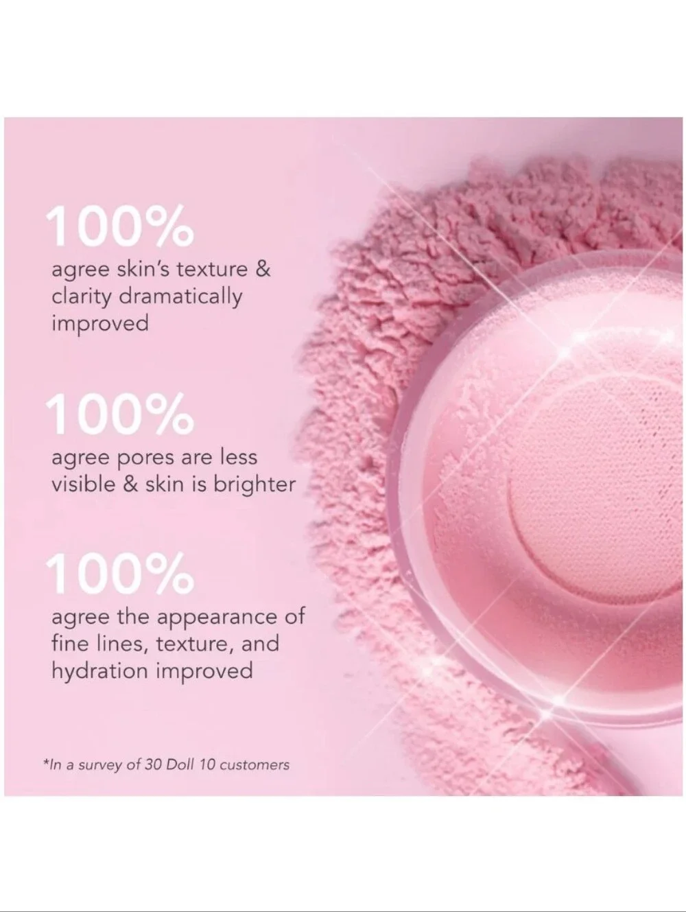 NIB DOLL 10 DOLL SKIN PINK POWER BRIGHTENING POWDER